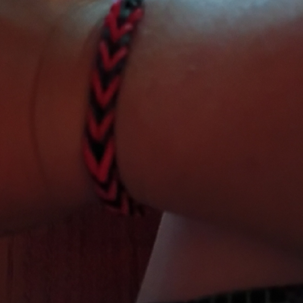 Black and Red Braided Bracelet